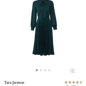 Teal pleated Tara Jarmon dress